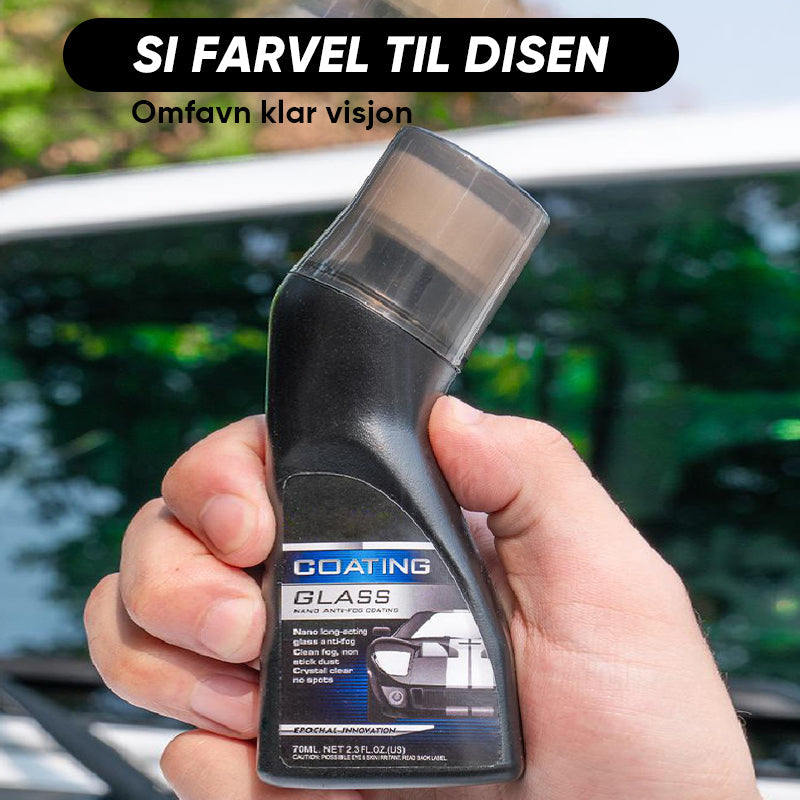 "Anti-dugg beleggmiddel flaske for klar sikt, 70ml væske, motvirker dugg på hjelmer, speil og frontruter. Enkel påføring."