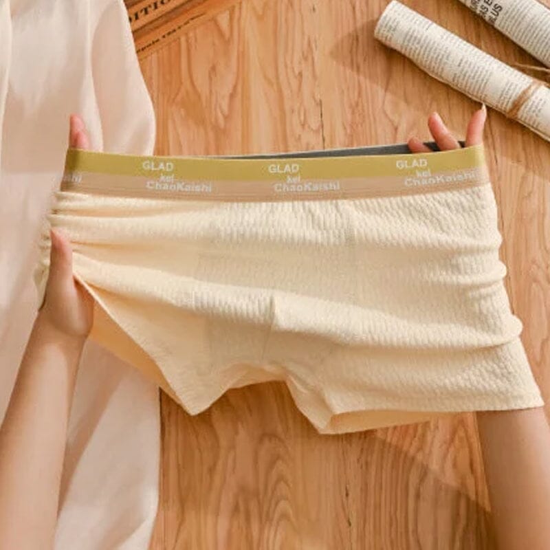"Antibakteriell herreboksershorts i bomull, svart, pustende og komfortabel, med elastisk passform og klassisk design."
