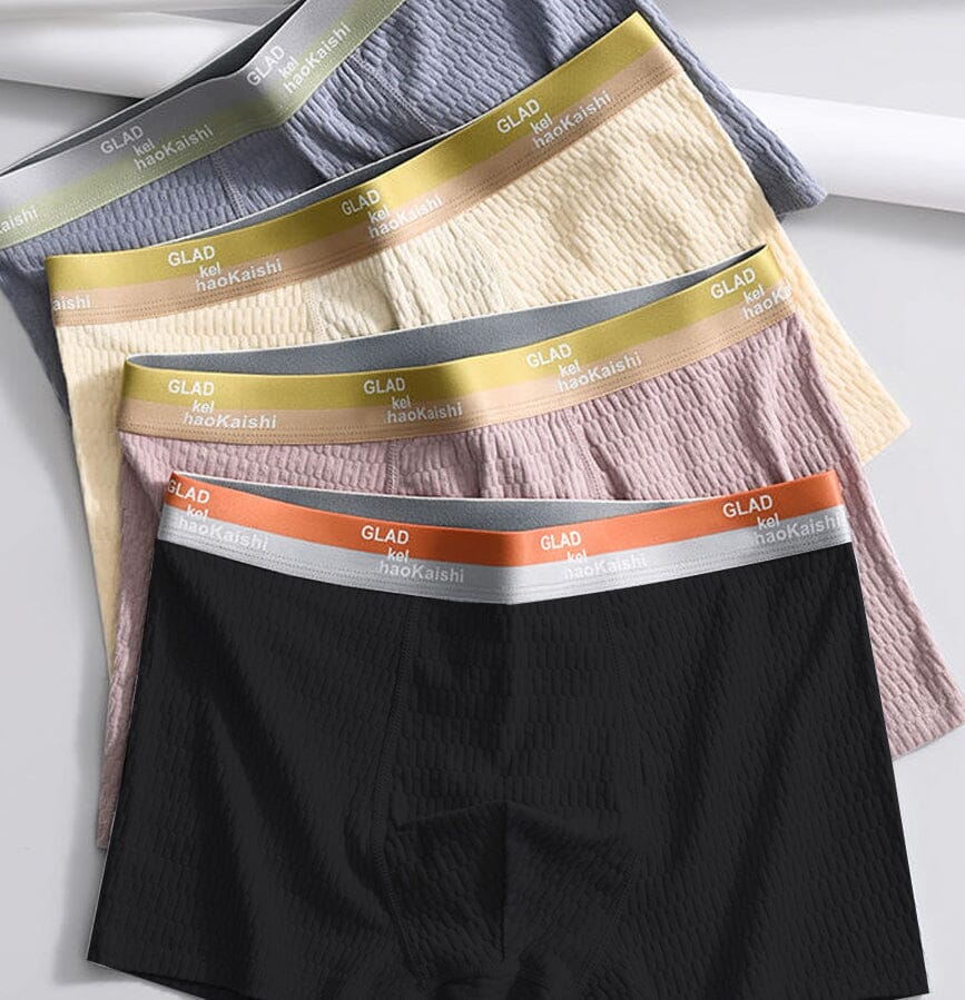 "Antibakteriell herreboksershorts i bomull, svart, pustende og komfortabel, med elastisk passform og klassisk design."