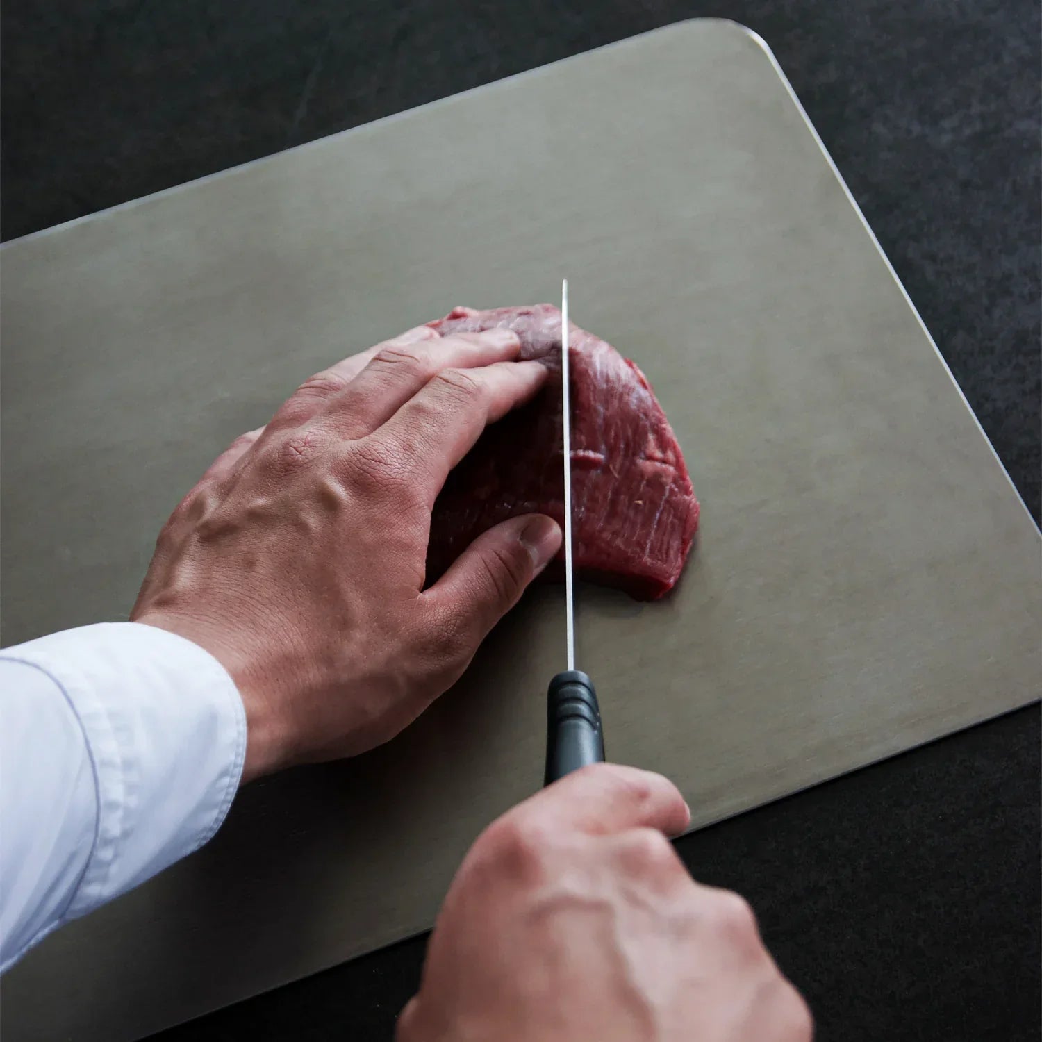 "Antibakteriell titan kjøkkenplank, grå, ikke-porøs for hygiene, knivvennlig, giftfri, enkel rengjøring, holdbar"