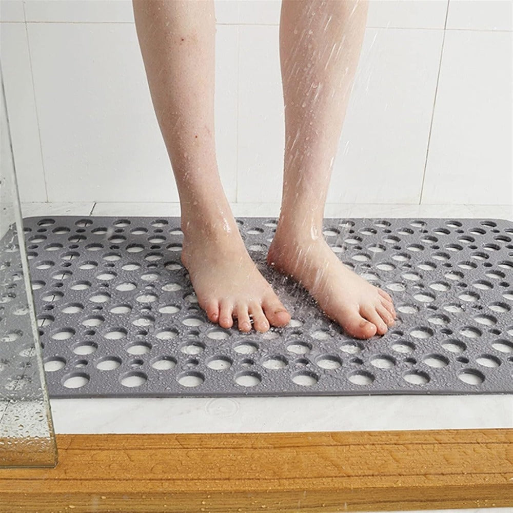 Sikkerhets dusjmatte til baderommet, sklisikker design, forhindrer fall i dusjen og badekar.
