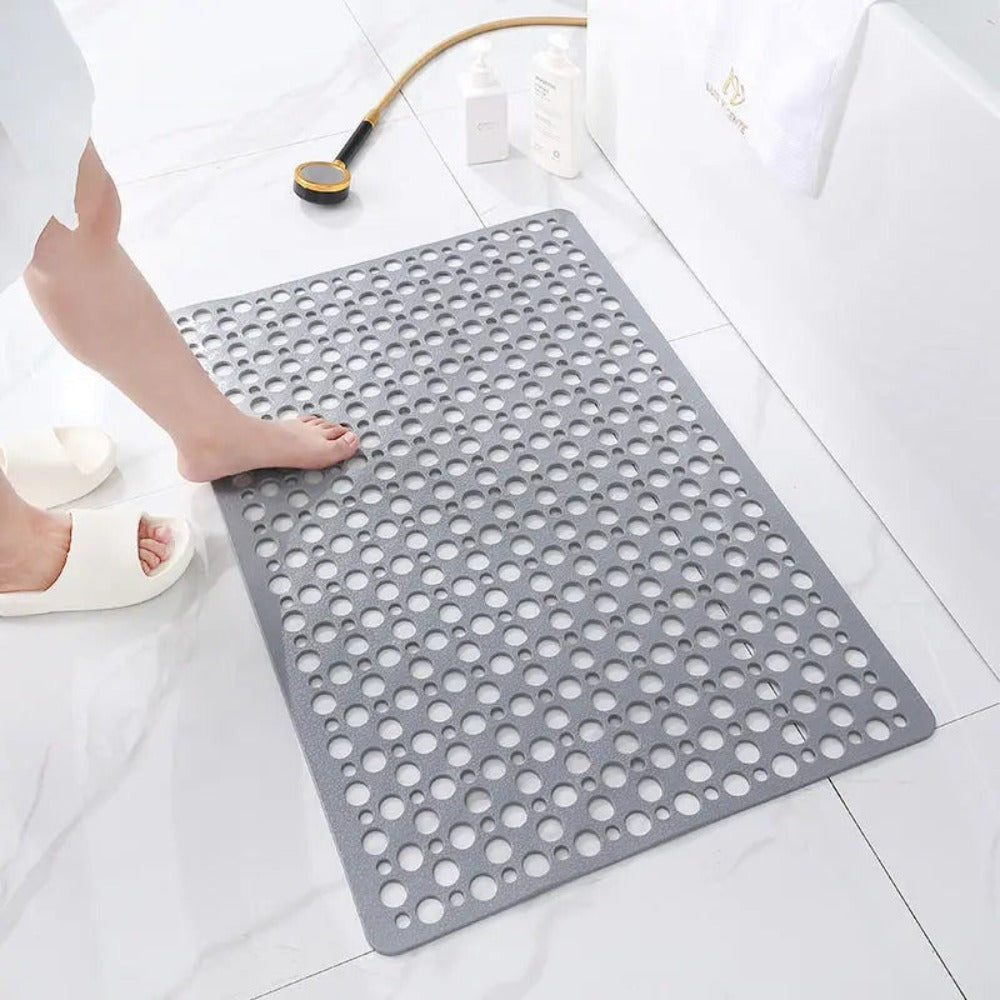 Moderne antiskli matte for dusj, hygienisk PVC, komfortabel under føttene, enkel montering.