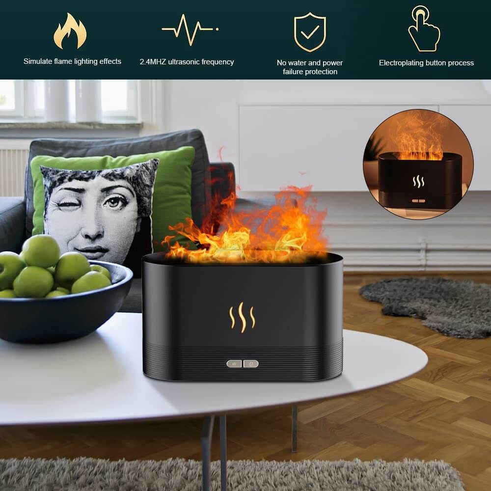 Aroma Flamme Diffuser: en stilig elektronisk enhet som kombinerer luftfukting og aromaterapi.