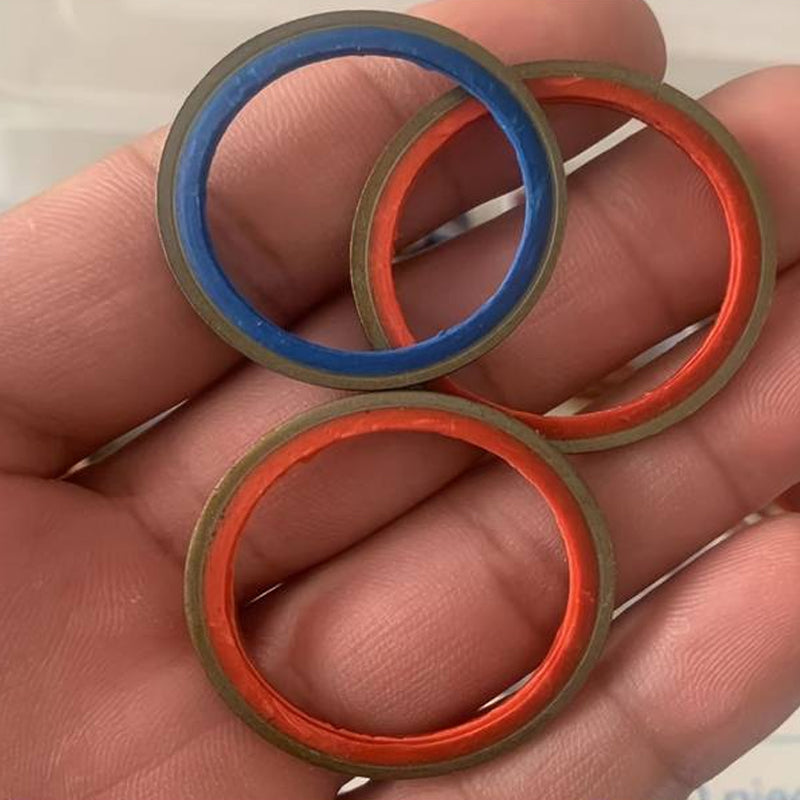 "Assortert tetningspakningssett i plastboks, ulike størrelser (6-30mm). Ideal for hjem og biler, hindrer lekkasjer effektivt.