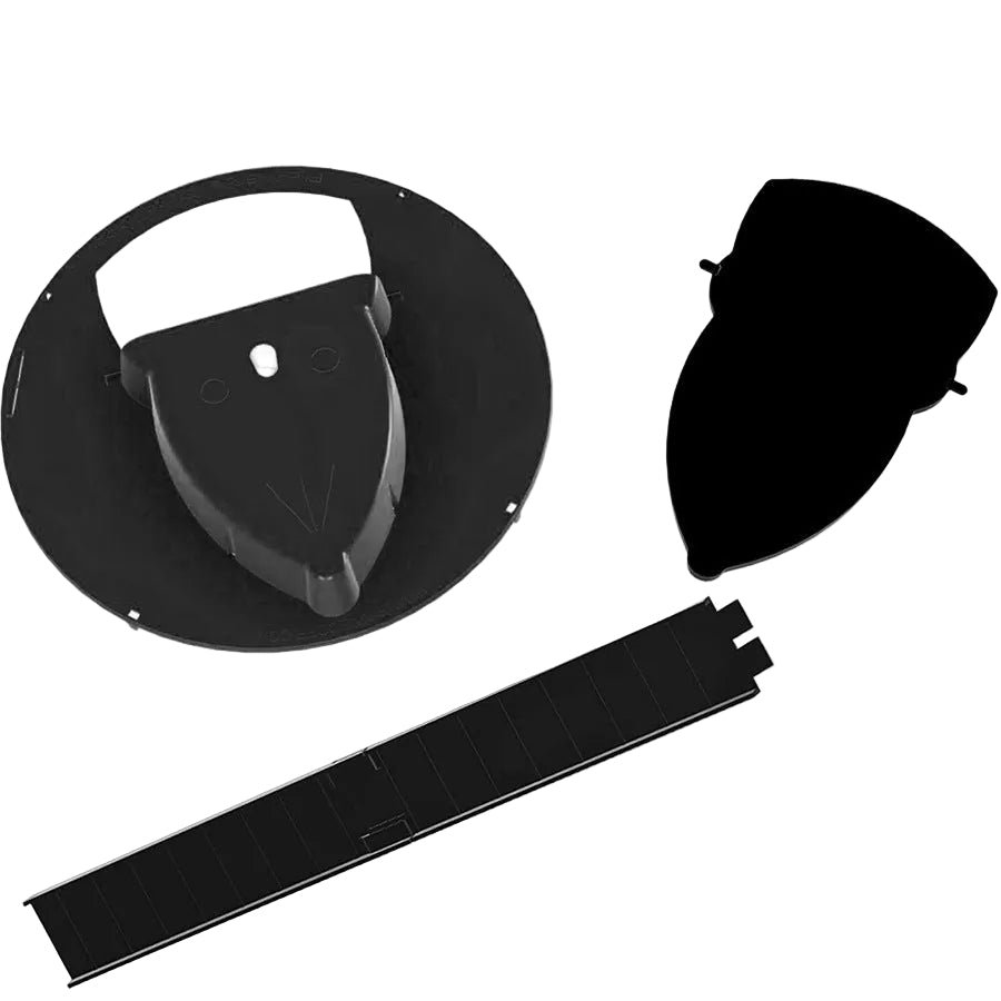 Automatisk musefelle i robust plast for effektiv og human gnagerkontroll, selvtilbakestillende design.