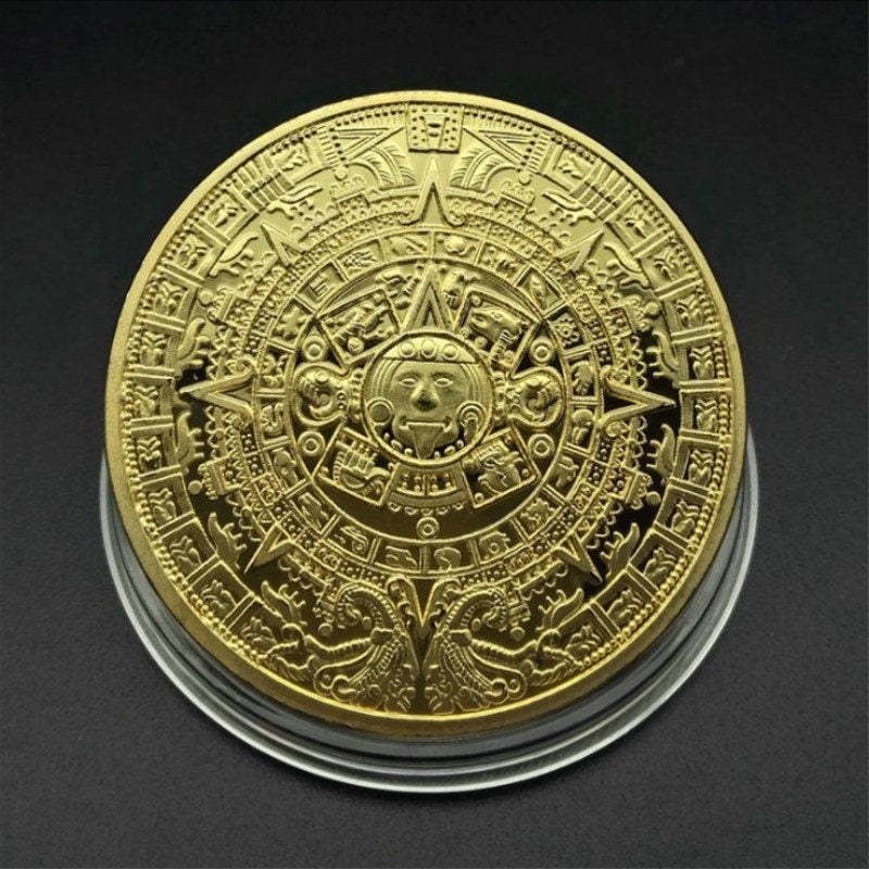 Rustikk Aztekisk Kalendermedalje, gir en historisk følelse til ethvert rom.