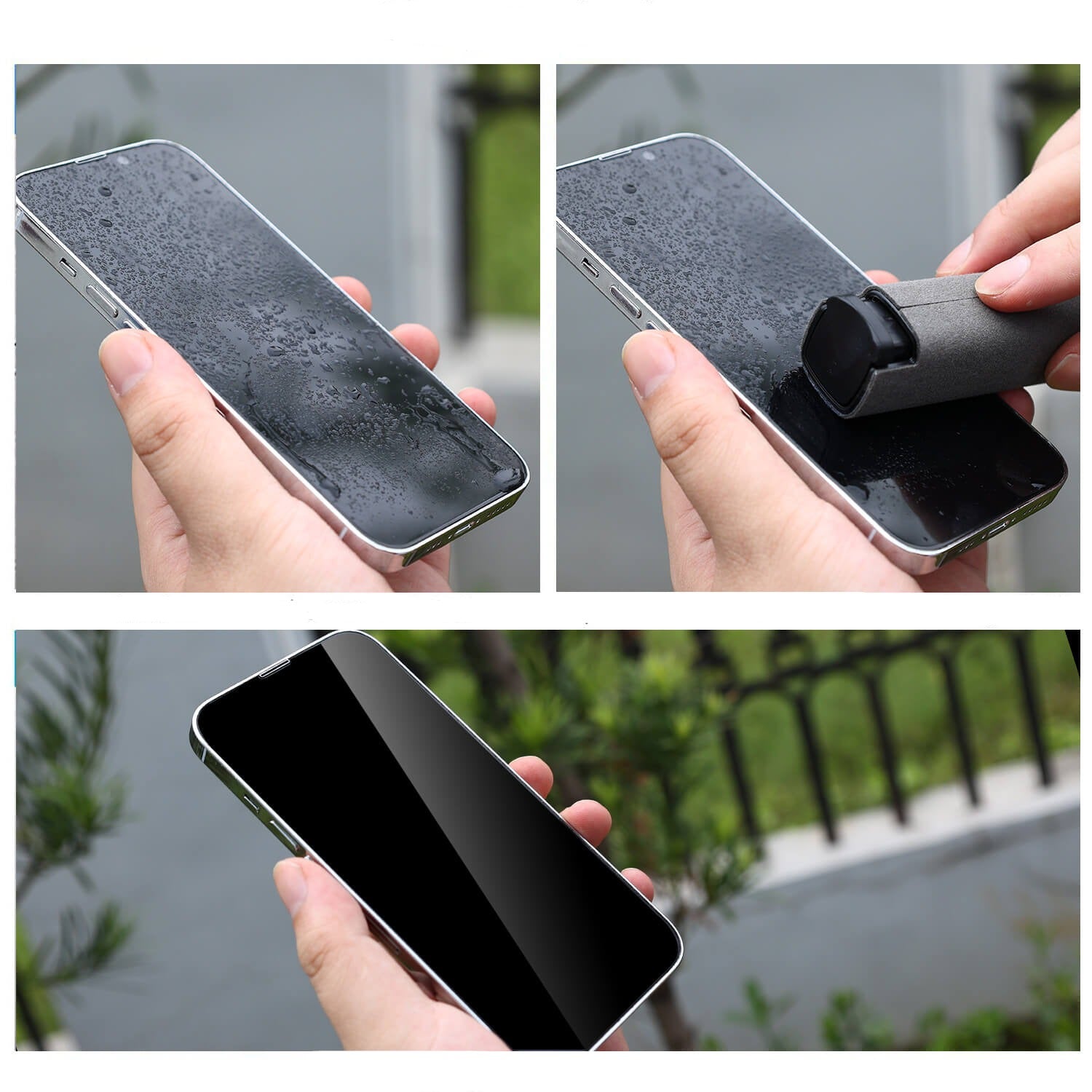 Must-have gadget: bærbar 2-i-1 skjermrenser med spray & mikrofiberklut for mobil, nettbrett, dataskjerm.