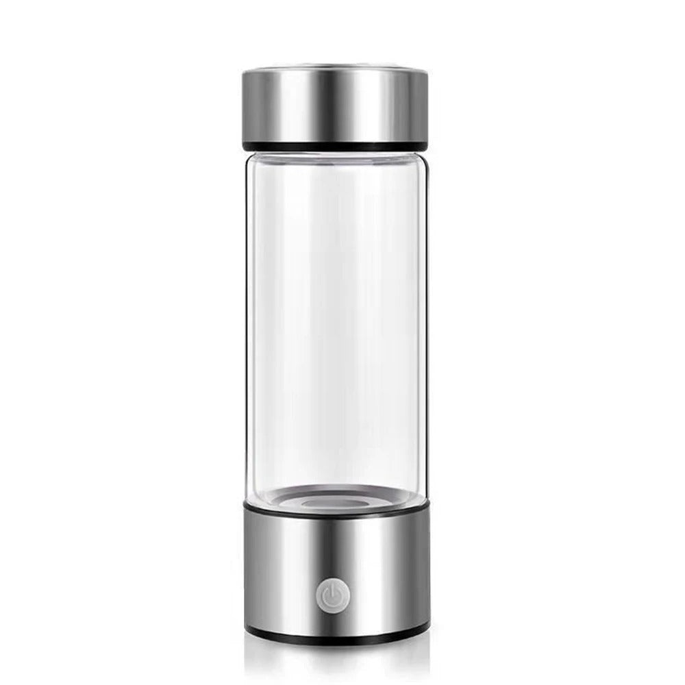 Bærbar hydrogen vannflaske med elegant design, perfekt for optimal hydrering og helse, med USB-lading.