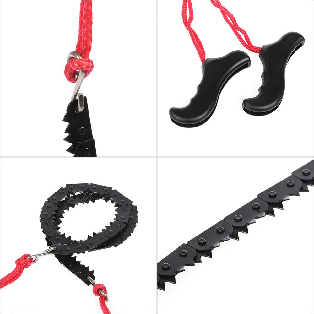 Overlevelsesverktøy: Bærbar lommekjedesag for camping, hagearbeid og utendørs trebeskjæring. Lettvekt.