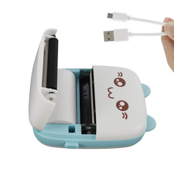 Svart lommeskriver gadget, ideell for utskrift av etiketter og organisering hjemme eller på kontoret.