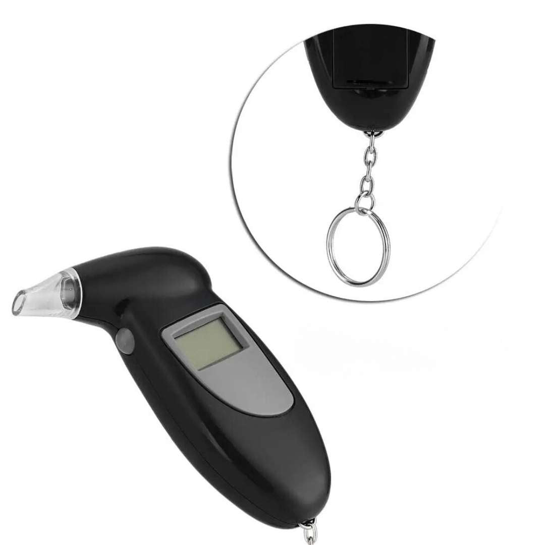 Pustetester for keto kosthold, viser ketonnivåer på tydelig LED-skjerm, i svart.