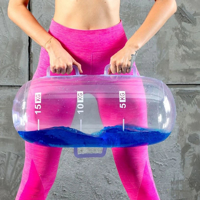 Treningsbag med justerbar vannmotstand, ideell for coretrening og funksjonell styrke. Laget av robust PVC.