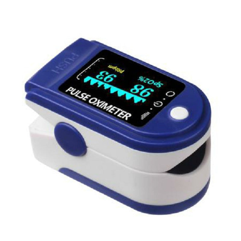 Bærbart fingertupp pulsoksymeter for raske målinger av puls og oksygennivå, ideelt for hjemmebruk.