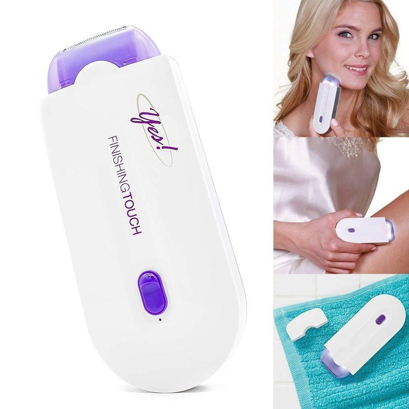 Bærbar epilator med kompakt design, mikro-oscillasjonsteknologi, ideell for skånsom hårfjerning på ansikt og kropp.