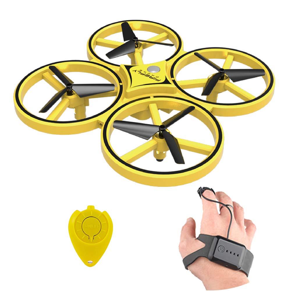 Barnas RC Quadcopter Drone, rød, med hindringsensor for innendørs flyving. Perfekt leke gave.