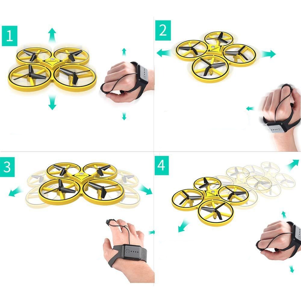 Barn holder radiostyrt Quadcopter Drone, grønn, med integrert hindringsensor. Ideell gave til barn.