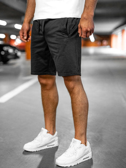 Røde, ledige fritidsshorts for menn. Livlige og komfortable for solfylte sommerdager.