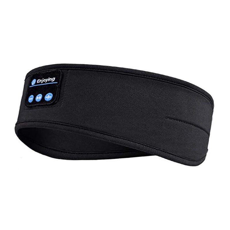 "Blå Bluetooth sports hodebånd, trådløs musikk, komfortabel passform, perfekt for trening og daglig bruk, sidevisning."