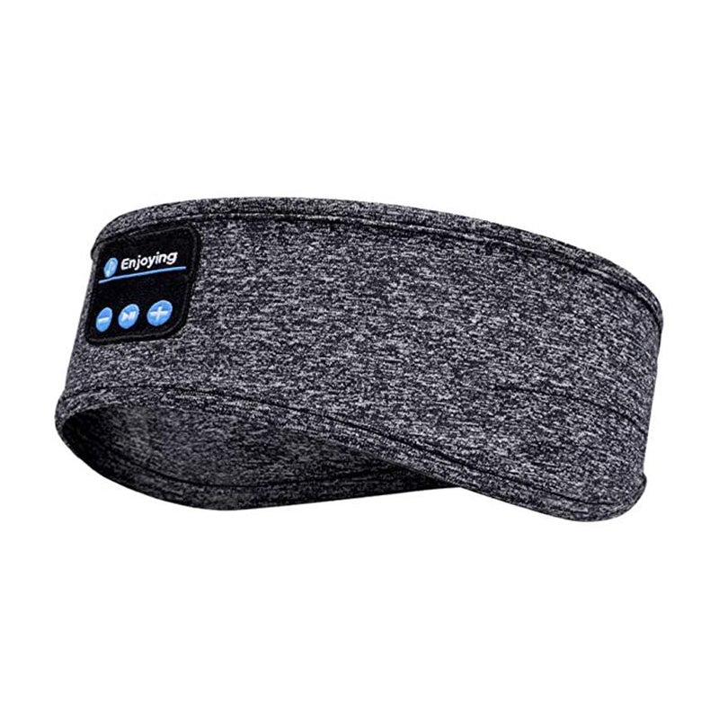 "Blå Bluetooth sports hodebånd, trådløs musikk, komfortabel passform, perfekt for trening og daglig bruk, sidevisning."