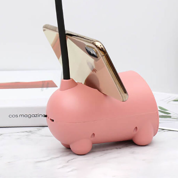 USB-drevet LED-bordlampe med 3 lysmoduser, berøringskontroll og penneholder. Perfekt for studenter.