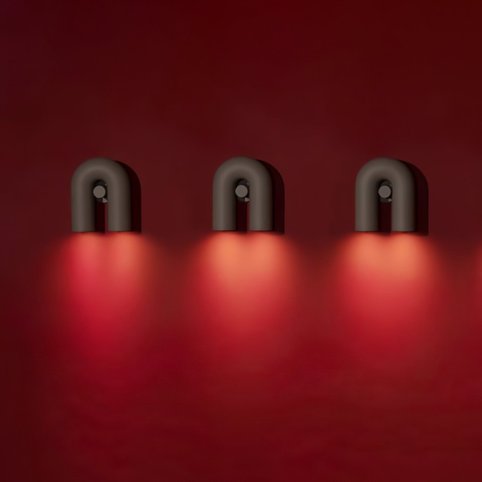 "Cirkus justerbar LED vegglampe med U-formet modul, elegant design for moderne innendørs belysning."
