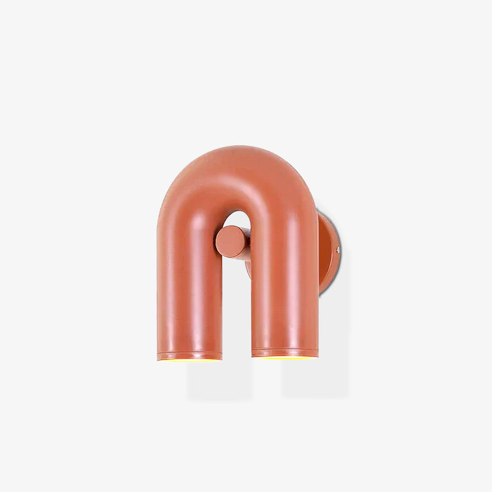 "Cirkus justerbar LED vegglampe med U-formet modul, elegant design for moderne innendørs belysning."
