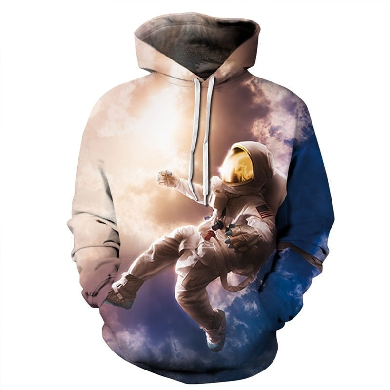 Dame Astronaut Hettegenser i myk kvalitet. Perfekt for streetwear og fritid, med unikt romdesign og komfortabel passform.