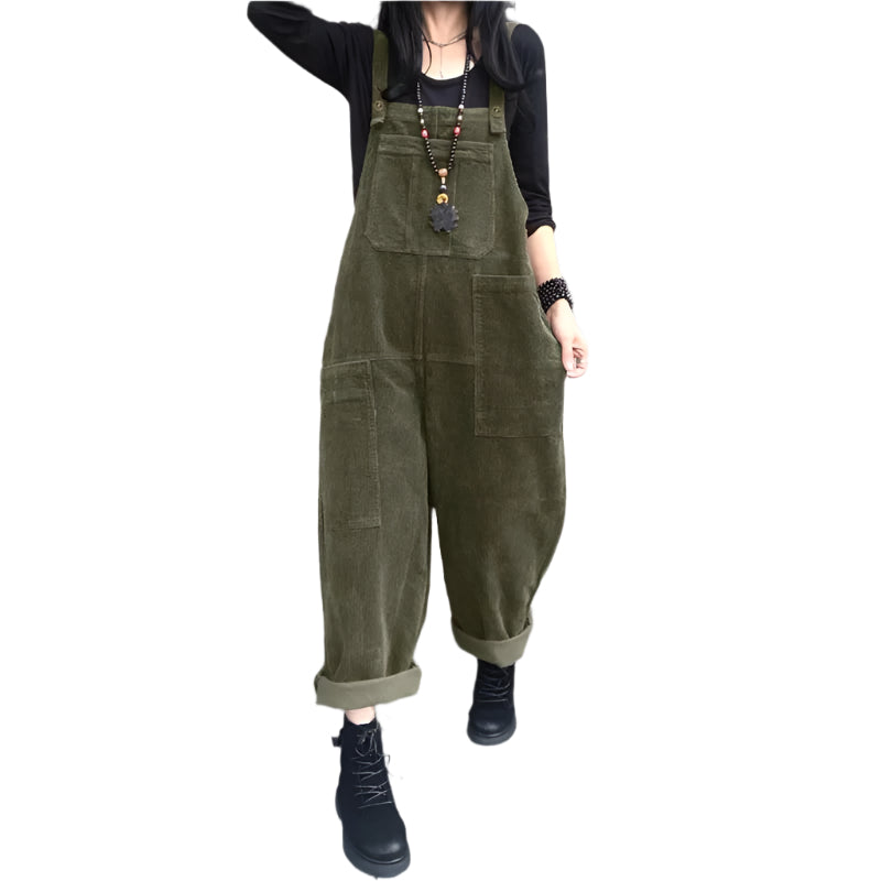 Avslappet harem jumpsuit for kvinner med vide ben, tilbyr komfort og moderne stil.