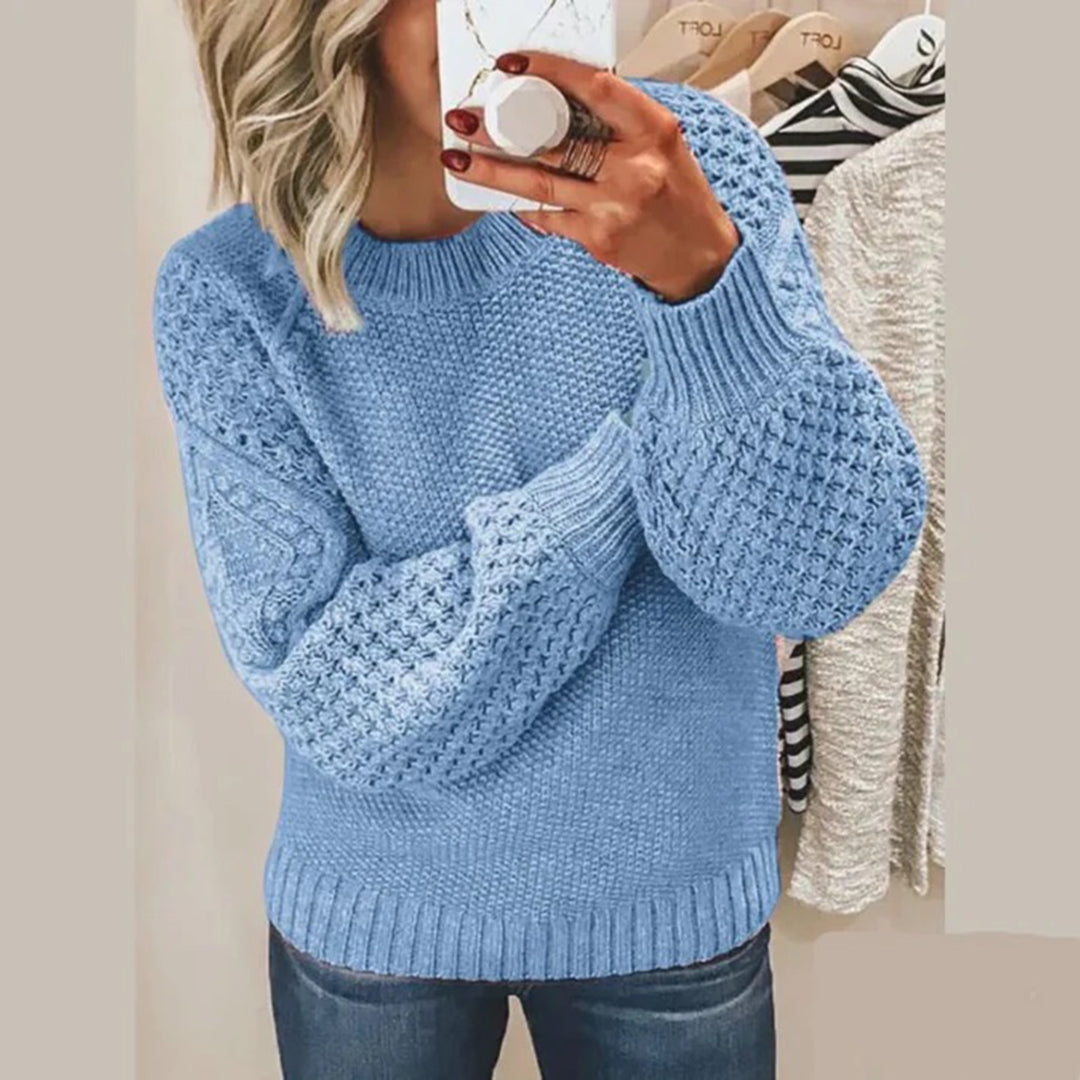 Klassisk strikket genser for damer. Elegant og komfortabel hverdagspassform. Allsidig stil for feminine looks.