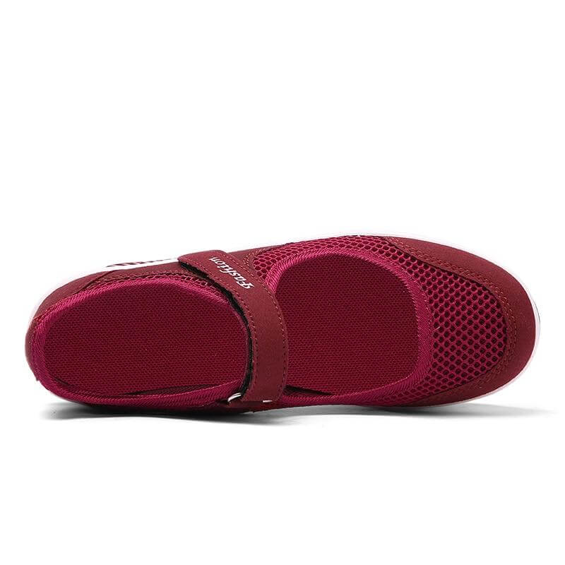 Hverdagssko for kvinner: Rosa sneakers i pustende materiale, komfortable og trendy for enhver anledning.