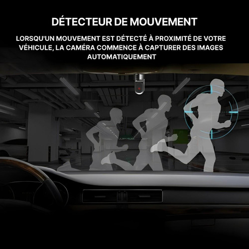 Bakside av intelligent dashcam, viser festemekanisme og tilkoblingsporter for enkel installasjon.