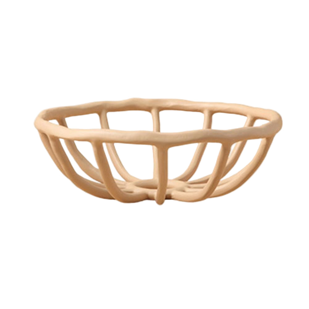 Dekorativ fruktskål i nordisk stil for kjøkken. Minimalistisk design, harpiks, miljøvennlig hjemmedekor.