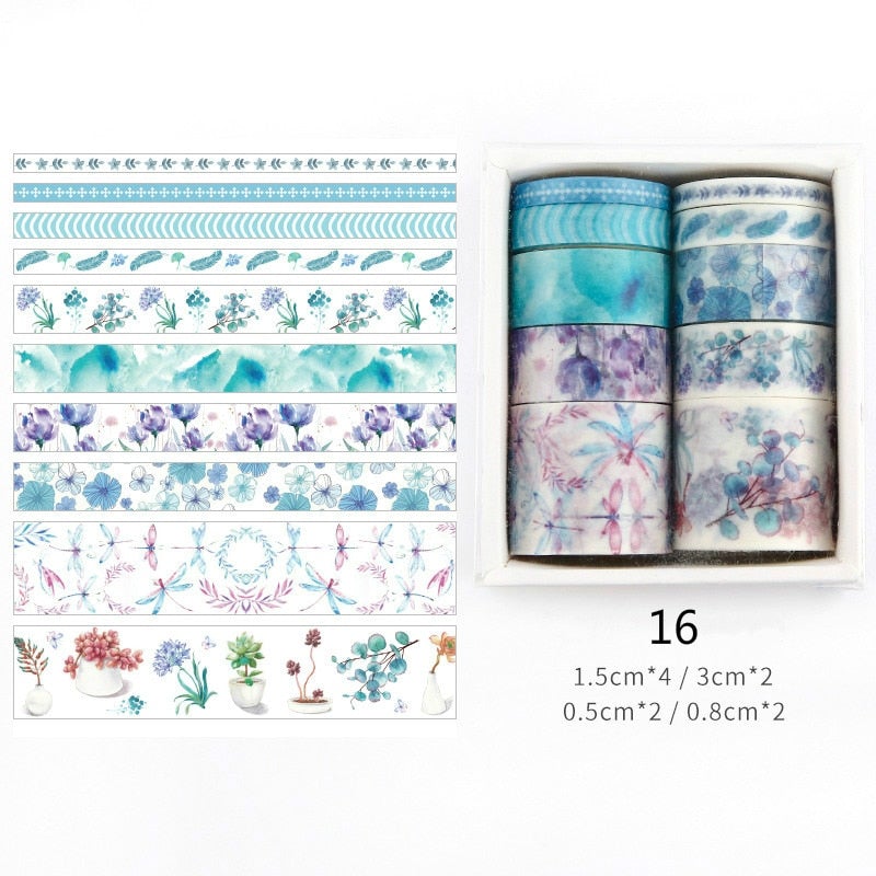 Washi Tape-kolleksjon for kunst, håndverk og å pynte opp en planlegger.