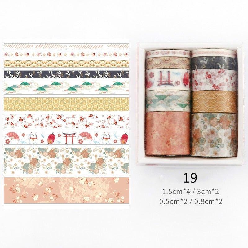 Gavepakket Washi Tape-sett for kreative sjeler, ideelt for alle hobbyprosjekter.