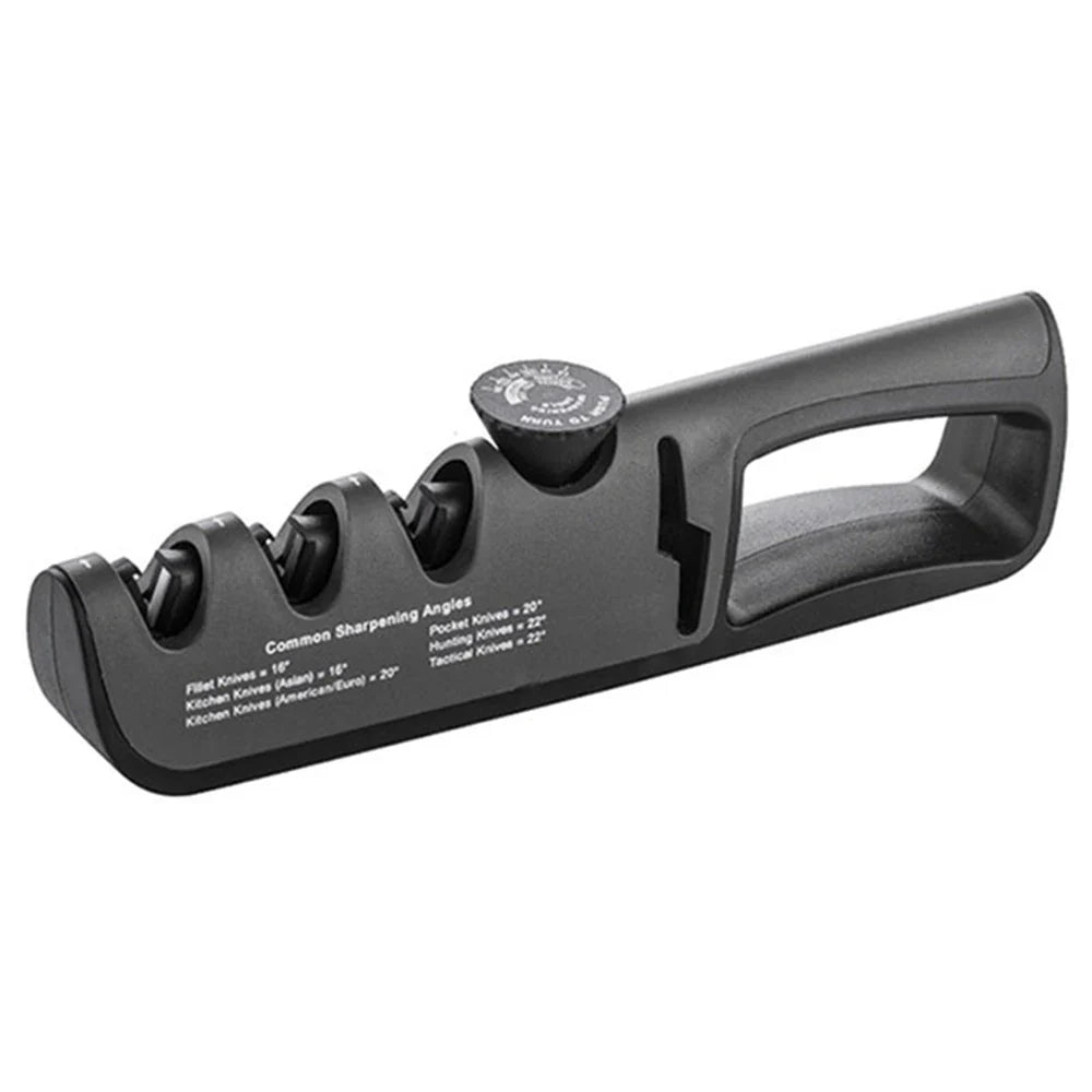 Elegant og praktisk knivsliper i sort. Enkel sliping som holder kjøkkenknivene skarpe for hverdagsbruk.