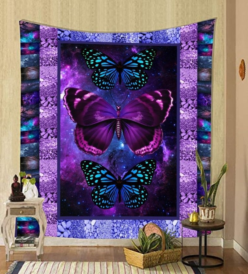 Boho-inspirert fantasiveggteppe som dekorasjon til ethvert rom i hjemmet