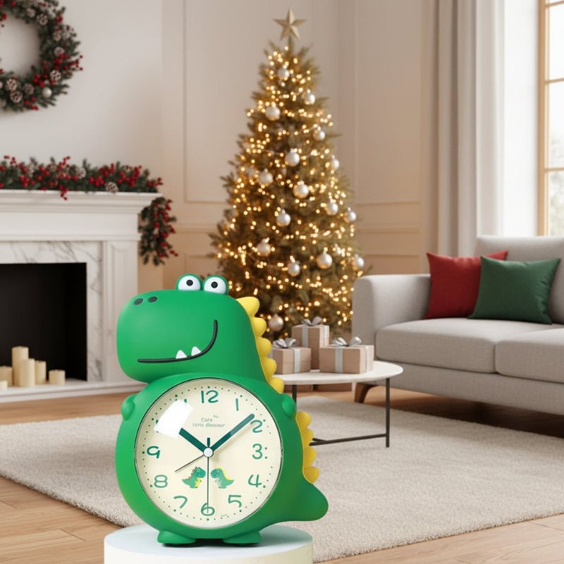 Barnevennlig vekkerklokke: digital dinosaurklokke med vekkelysfunksjon og dobbel alarm.