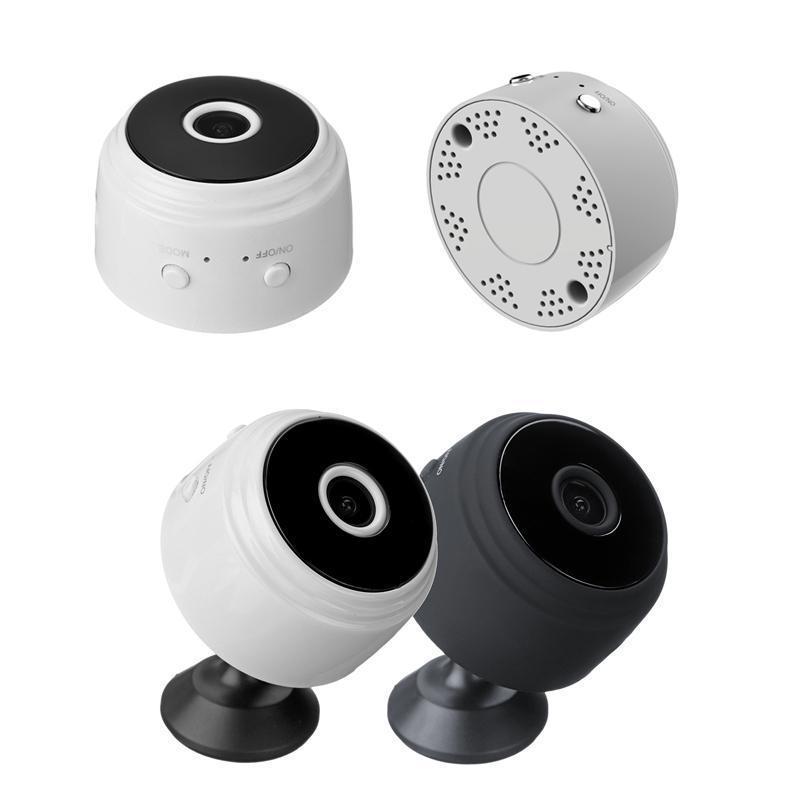"Diskret 1080p WiFi mini kamera med magnetisk base og bred synsvinkel, enkelt å plassere på metalloverflater."