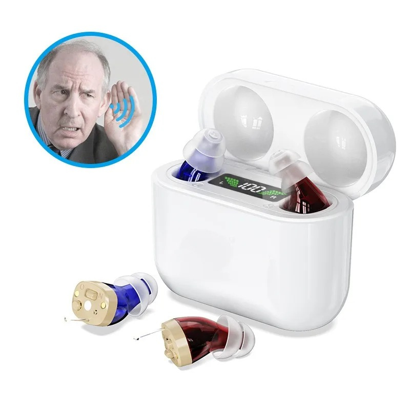 "Diskret hudfarget in-ear høreapparat, kompakt design for krystallklar lyd og komfortabel daglig bruk."