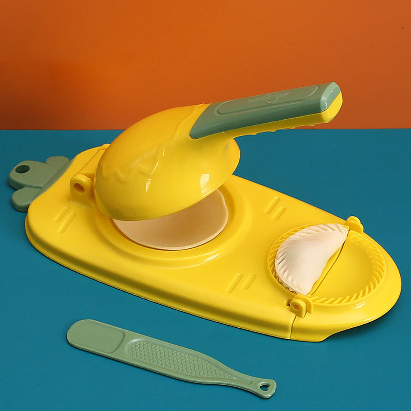 "Dumplingform i holdbart PP-materiale med ergonomisk håndtak, perfekt for enkel pressing og forming av dumplings."