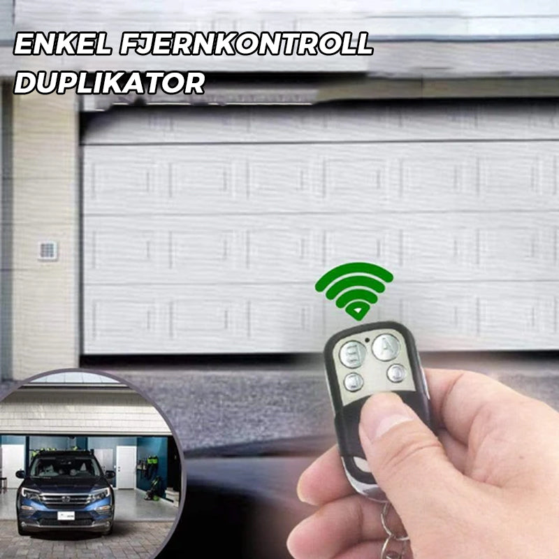 "Effektiv fjernkontroll duplikator med 4 funksjonsknapper og kompakt design for enkel nøkkelsignal kopiering."