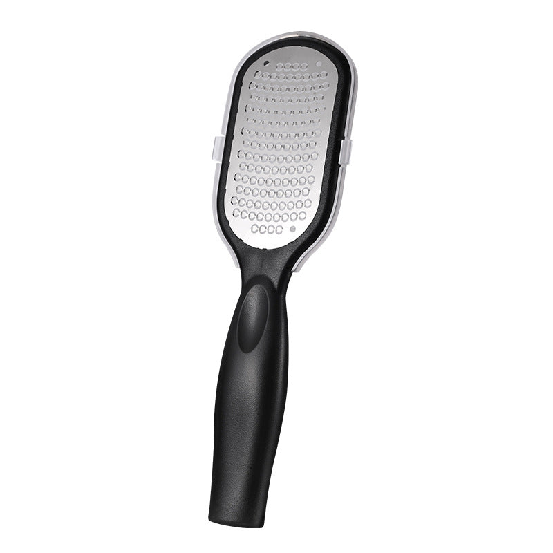 Effektiv fotpleie peelingverktøy, tosidig design med ergonomisk håndtak, for å fjerne og glatte hard hud.