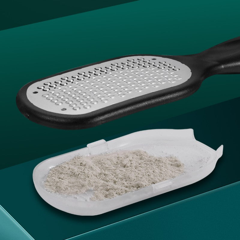 Effektiv fotpleie peelingverktøy, tosidig design med ergonomisk håndtak, for å fjerne og glatte hard hud.