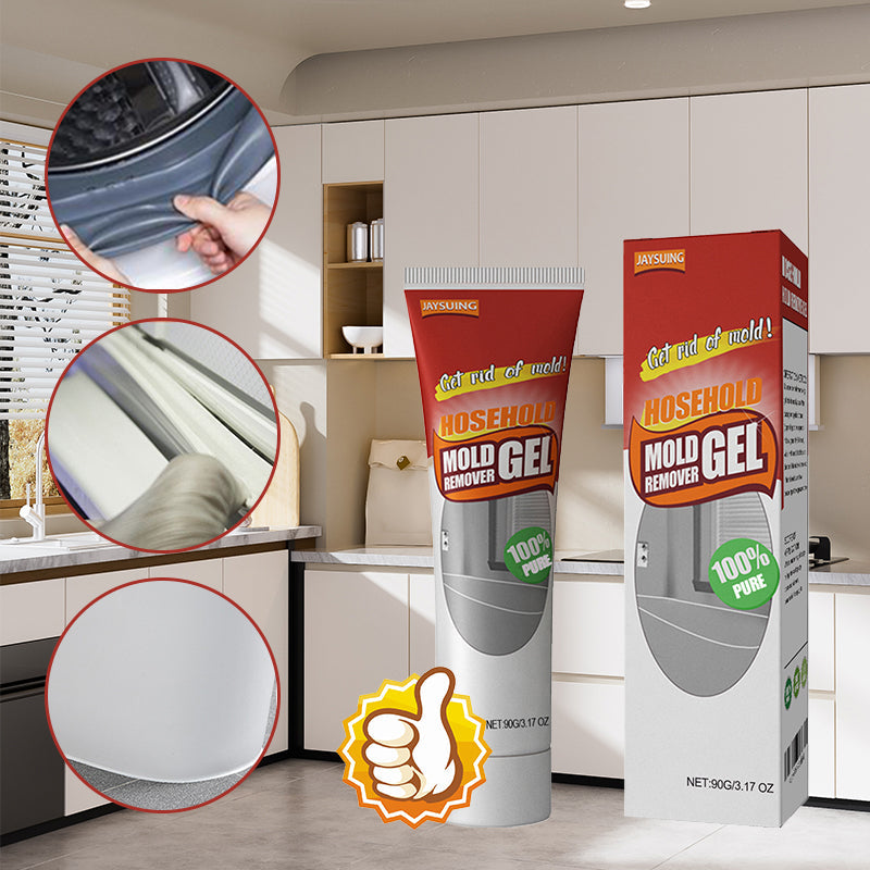Effektiv muggfjernergel for flekkfrie vegger, geltekstur, klar beholder, fjerner sta mugg, enkel påføring, giftfri.