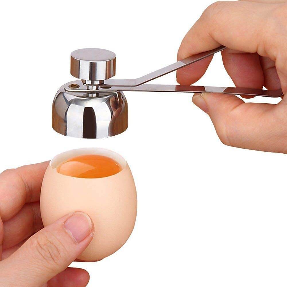 Eggeknekker i rustfritt stål for perfekt og rask eggeåpning, smart kjøkkenhjelper til frokost.