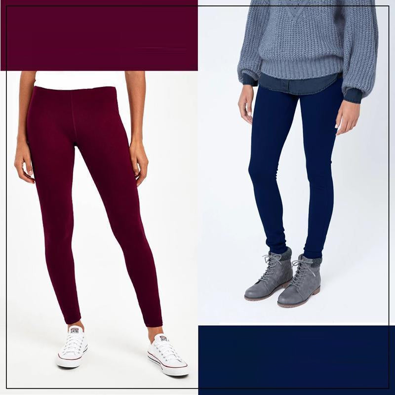 "Elefantfarget fleece leggings, varm og stilfull for vinterbruk, med høy midje og slank passform for kvinner."
