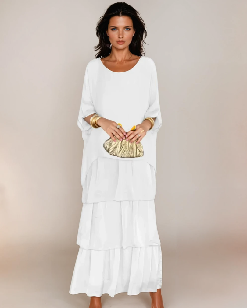Moderne damekjole, casual stil med et elegant preg. En perfekt allround kjole for kvinner.