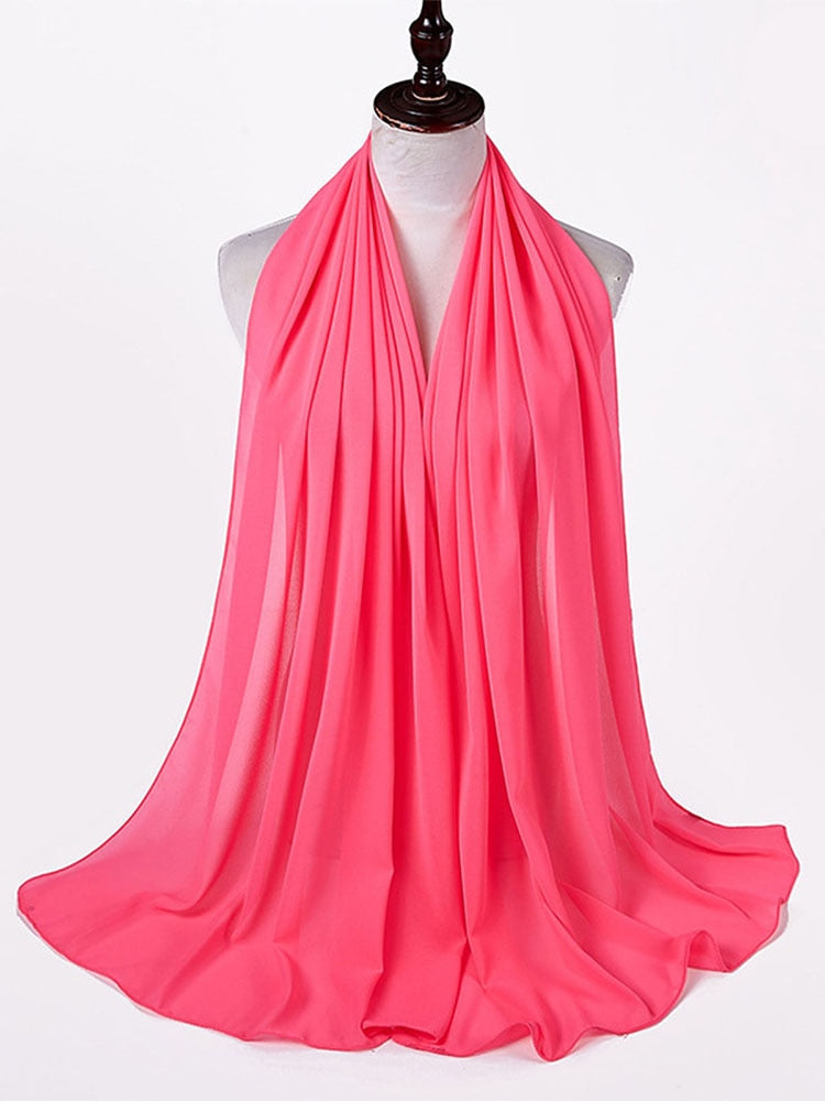 Chiffon hijab pannebånd med elegante folder
