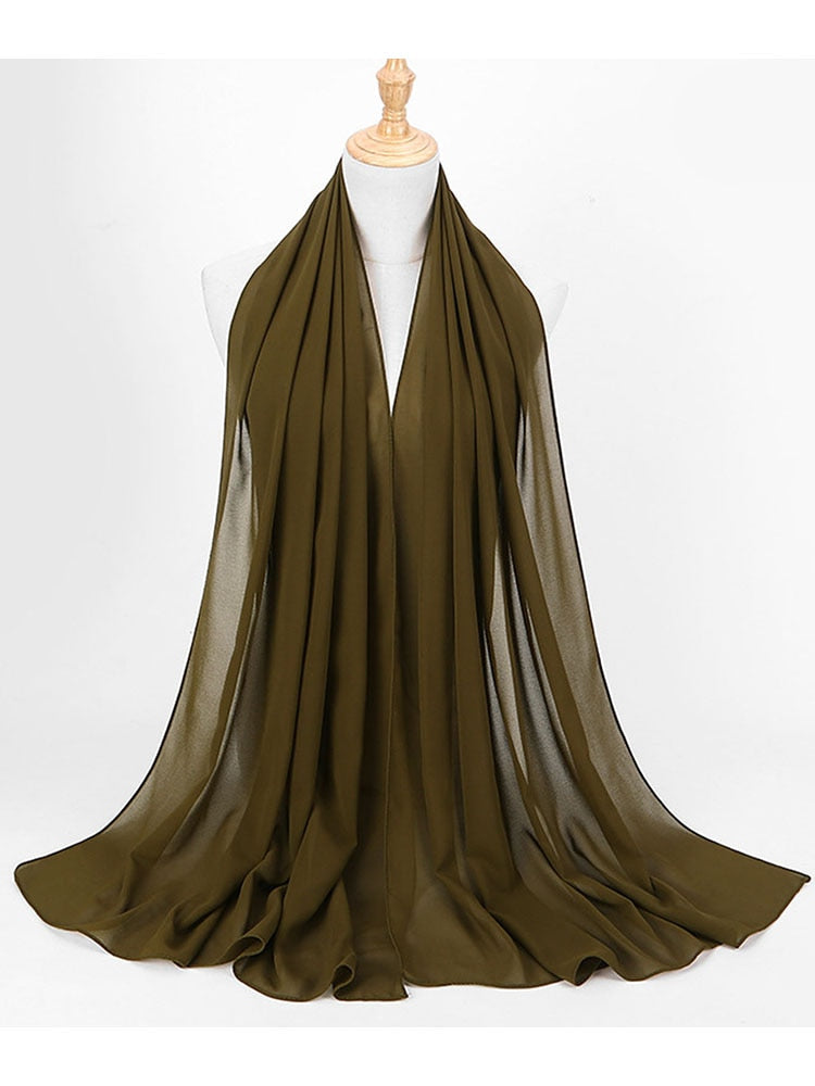 Elegant og feminint chiffon skjerf for kvinner