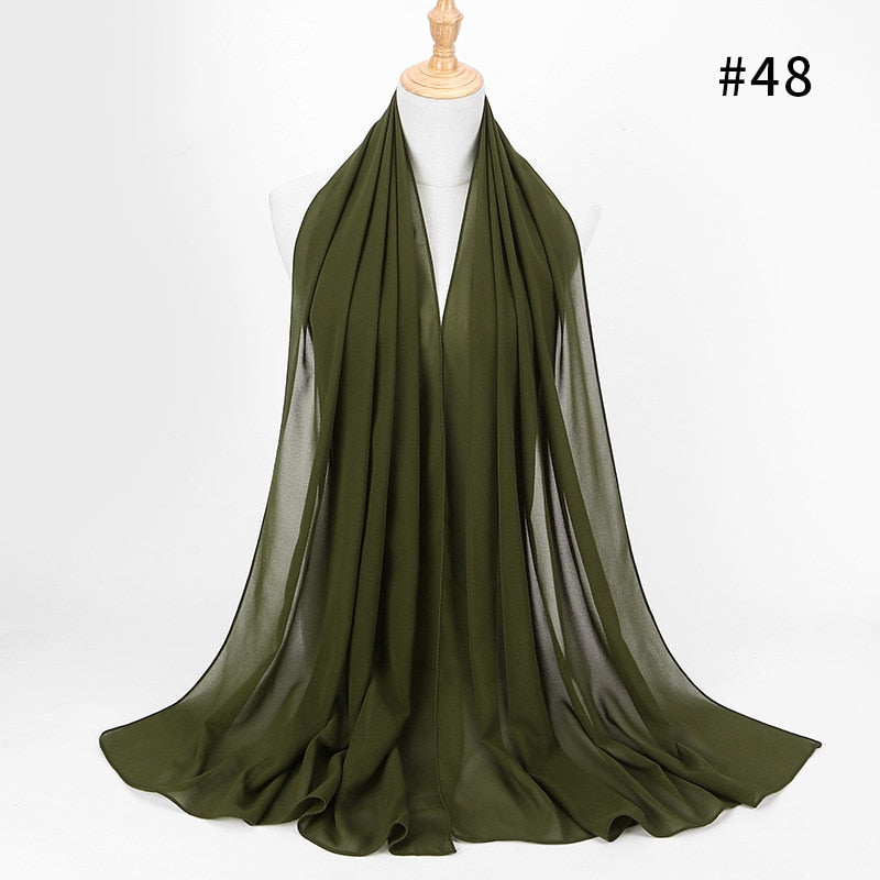 Lett chiffon hijab pannebånd, ideelt for lagdeling